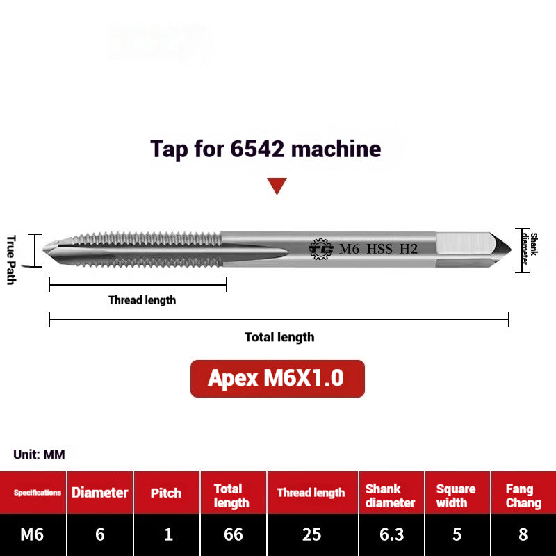 1089-Machine taps stainless steel special spiral apex straight flute taps fine-tooth tapping high-speed steel tapping drills Shandong Denso Pricision Tools Co.,Ltd.